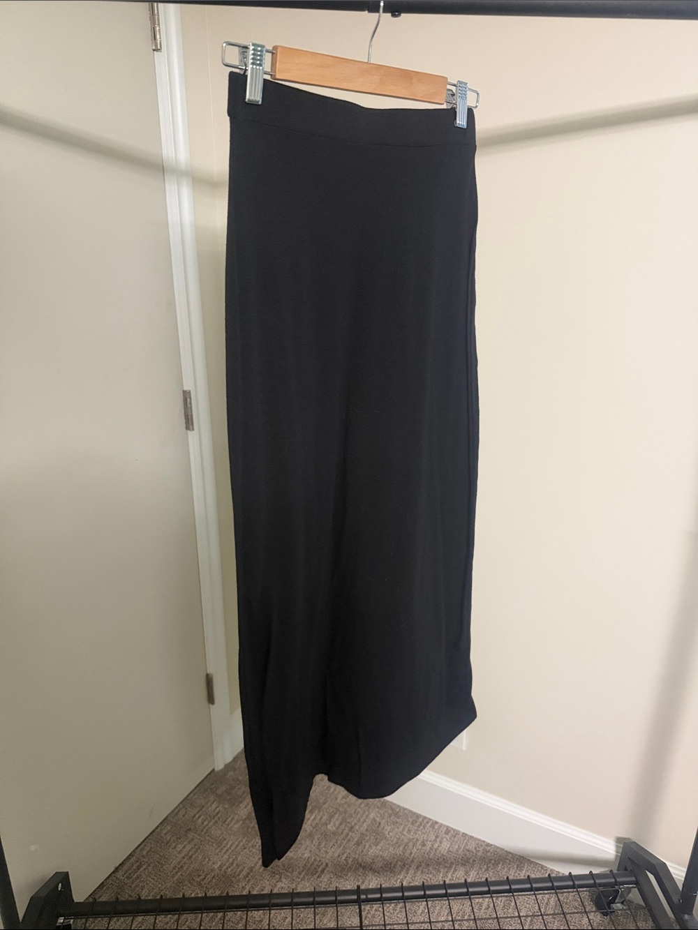 Ambiance Apparel Black Maxi Skirt with Streamlined Silhouette